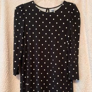 Knee length polka dot dress